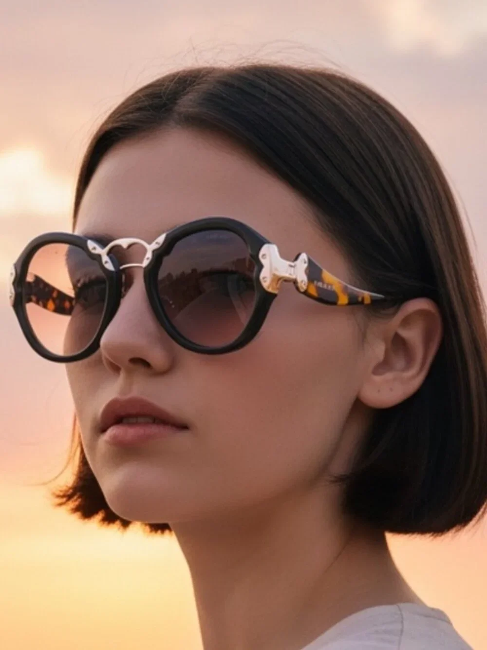 NWT Prada Butterfly SPR 09T TORTOISE/GOLD Sunglasses Auth